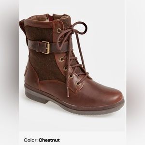 NWOT UGG Kesey waterproof shearling lined combat boot, Ladies Sz 10